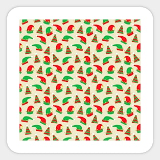 Adorable Christmas Elf Hats Sticker